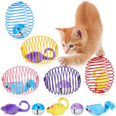 Jecery Halloween Cat Spring Balls colorful rolling action boosts active play for curious cats