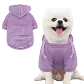 JECIKELON dog coat purple medium front view shows snug warmth for small breeds