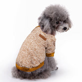 Jecikelon dog sweater front view highlights warm snug fit for chilly walks.