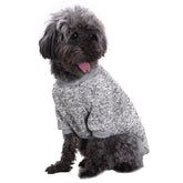 Jecikelon dog sweater grey front view offers cozy warmth for small dogs.