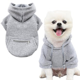 Jecikelon dog coat grey XL with pocket hoodie illustrating warm, cozy outerwear for chilly walks