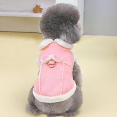 Jecikelon winter dog coat with fleece lining keeps small dogs warm on walks.