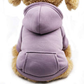 JECIKELON winter dog hoodie purple small front view for tiny dogs