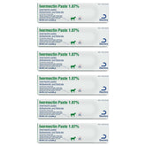Jeffers Ivermectin Paste 6ct packaging highlighting broad-spectrum parasite protection for horses
