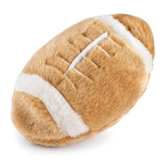 Jeffers Sporty Pup plush football toy, 8 inches, ideal for indoor fetch and cuddle.