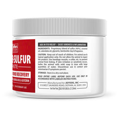 Jeffers Super Sulfur Paste paw-application for dry skin