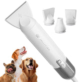 Jellyfish dog dryer front view highlights portable design for home grooming.