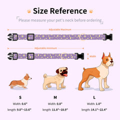 Jelwuion Moon-pattern dog collar on dog highlights playful style.