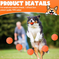 Jenaai 20-pack orange dog balls ideal for outdoor fetch and training.