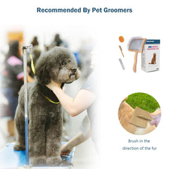 Jenfoslan slicker brush anti-slip grip ensures comfortable, fatigue-free grooming