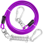 Jenico cable-correa-perro-10ft con mosquetón giratorio, ideal para exteriores, seguridad y libertad al aire libre.