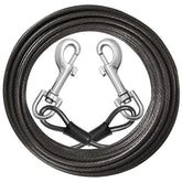 Jenico dog tie out cable 10ft coil: heavy-duty steel core for secure yard exploration.