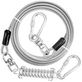 jenico dog tie out cable 10ft with swivel hook for tangle-free outdoor walks