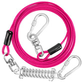 jenico dog tie out cable 10ft with swivel hook for secure yard use