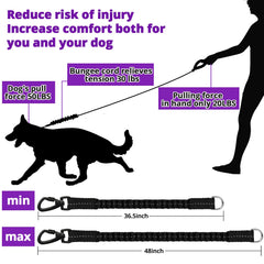 Jenico rope dog leash with reflective threads for bright night visibility.