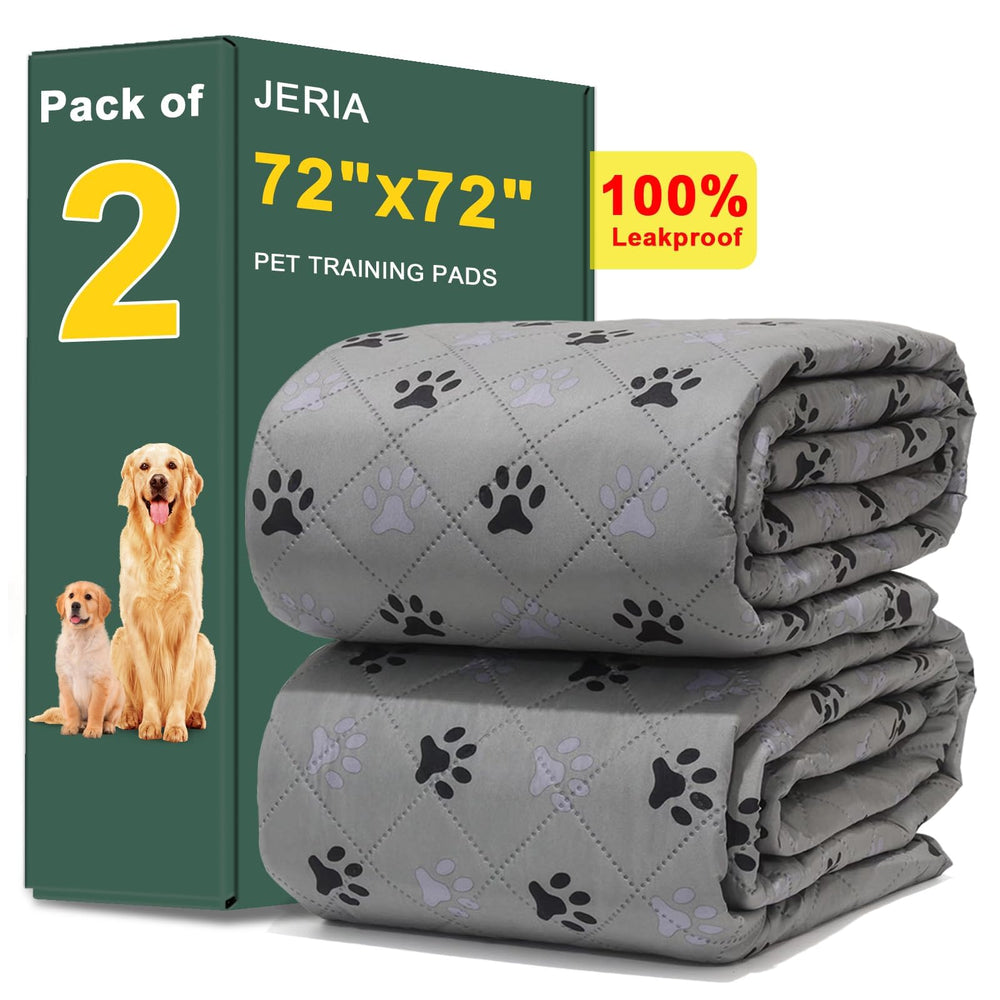 JERIA 2Pack 72x72 pattern pad for puppy training to protect floors.