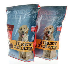 Jerky Treats Tender Strips beef chewy texture close-up showing satisfying bite for training.