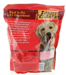 Jerky Treats Tender Strips beef dog enjoying snack during training or play.