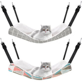 Jetec 2pcs cat hanging hammock geometry pattern for cozy resting at home.