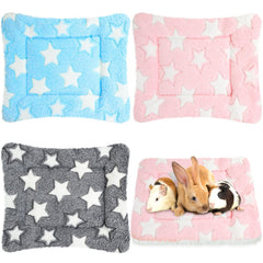 Jetec 3 Pcs Bunny Guinea Pig Beds packaging shows three color options for small pets.