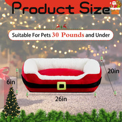 Jetec Santa belt side view showing plush bolster and cozy edge.