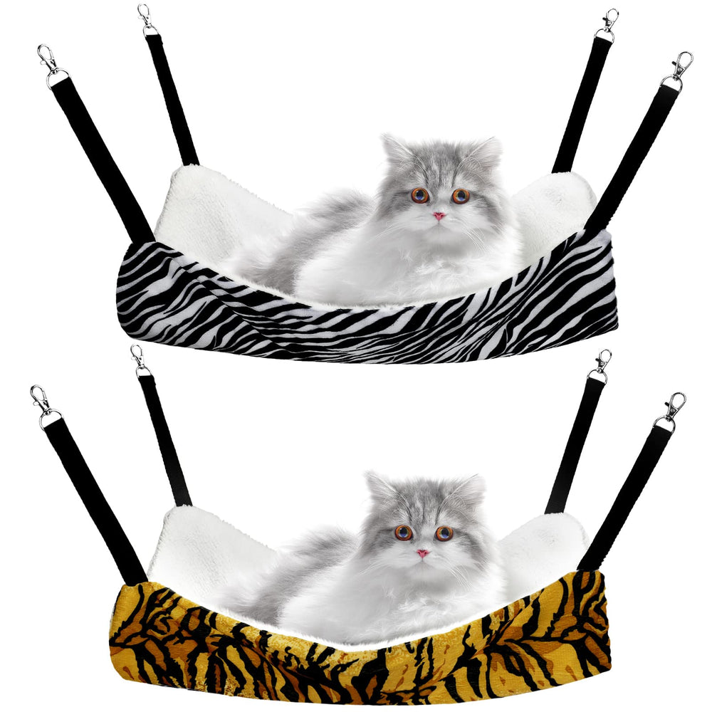 Jetec reversible cat hanging hammock setup shows two-piece convenience for a cozy pet resting spot.