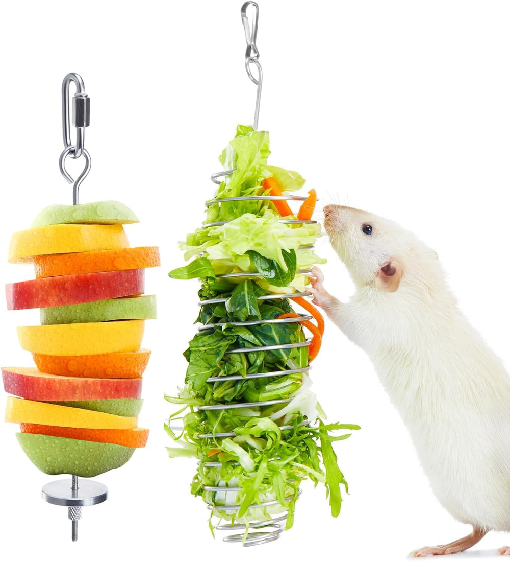Jevnd 2Pcs rat enrichment toys with lid design for safe feeding and exploration.