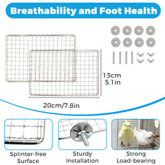Jevnd anti-slip perch edge offers secure grip and foot-friendly design for safe cage exercise.