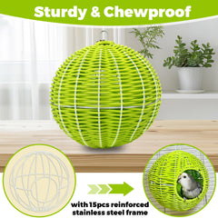 Jevnd bird nest installation demonstrates quick secure attachment to cage