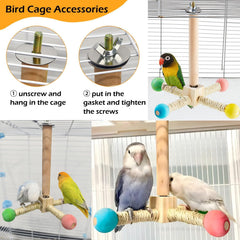 Jevnd Cockatiel Toy chew wood for beak care and daily play