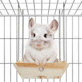 Jevnd natural wood chinchilla hammock offers a cozy resting nook in the cage