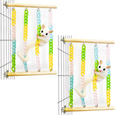 Jevnd sugar glider climbing toy with natural wood and chew-resistant chains for safe play.