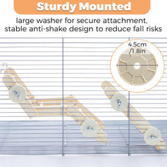Jevnd wooden rat toy natural wood provides safe chewing and exploration.
