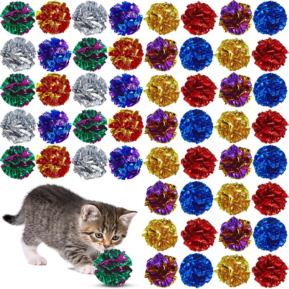Jexine cat crinkle balls bulk: 104 pieces for versatile indoor play and exercise.