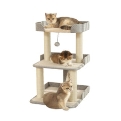 Jgchonwen durable cat tree bed grey – roomy lounging area for large cats