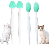 JGocot Cat Grooming Essentials heart-shaped brush head for gentle chin cleaning.