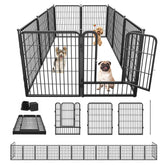 Jhsomdr dog playpen heavy-duty construction for secure outdoor containment