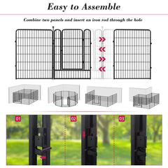 Jhsomdr dog playpen metal coating resists rust and weather