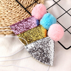JIAKAI glitter dog birthday hat silver shines in photos