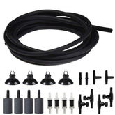 JIH Aquarium Air Pump Accessories Set 25ft tubing coiled for easy tank aeration setup