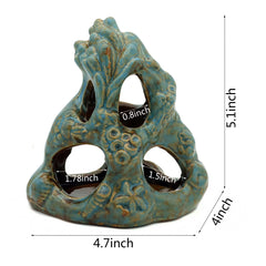 JIHAQUA hideaway decor easy-clean ceramic cave; rinse to refresh