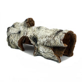 JIHAQUA resin bark hide front view provides natural shelter for small reptiles.