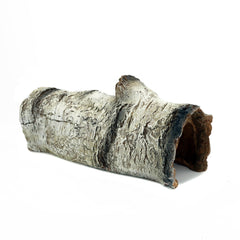 JIHAQUA bark hide top view enables observing behavior through the enclosure.