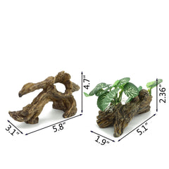 JIHAQUA artificial driftwood ornament for aquariums adds realism and hiding spaces.