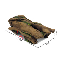 JIHAQUA bark hide side view highlights burrowing-friendly shelter for reptiles.