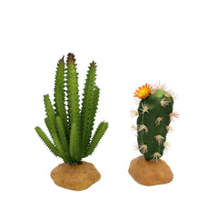 Jihaqua Reptile Plants Set2 Pair-1: vibrant terrarium decor accents for lifelike habitat