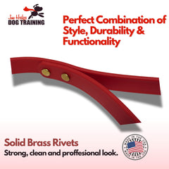 Jim Hodges USA-made badge highlights quality craftsmanship on leash