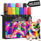 Jim&Gloria packaging shows a 12-color set for playful pet makeovers.