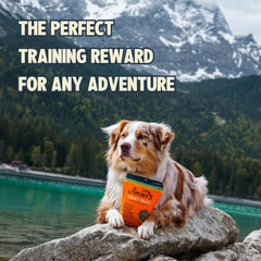 Jiminy's low-calorie dog treats, bite-size and easy to use.
