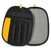Jimtoiny upgraded pet hair removal glove front view, ideal for quick fur pickup on furniture.